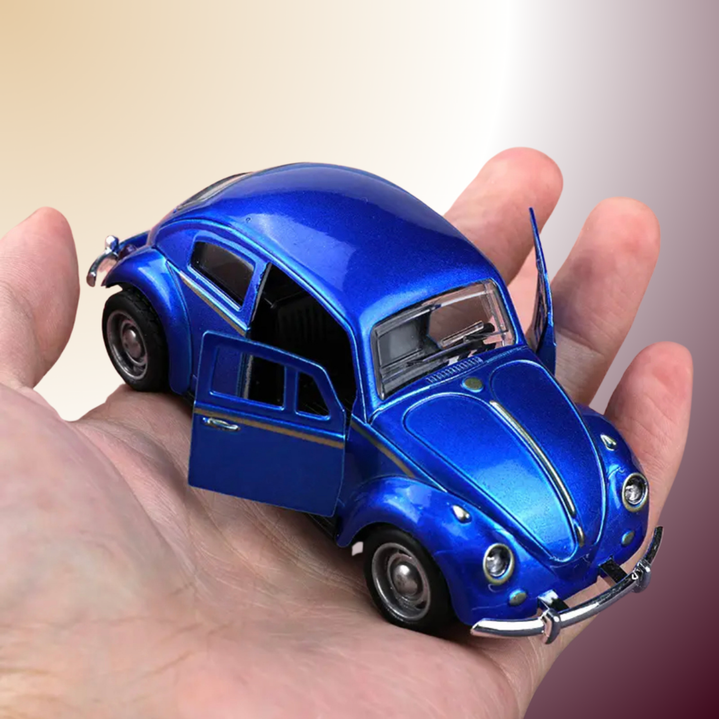 Voiture rétro en fonte à rebond – Le charme authentique du métal et du mouvement
