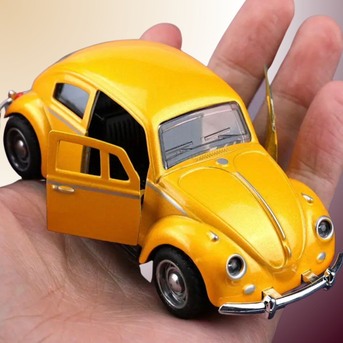Voiture rétro en fonte à rebond – Le charme authentique du métal et du mouvement