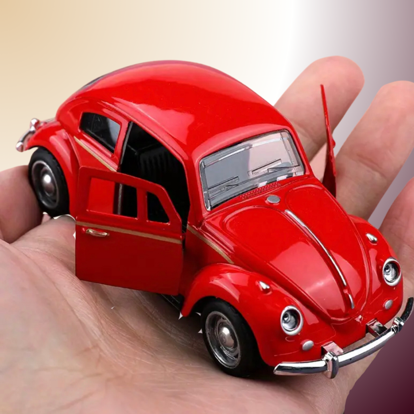 Voiture rétro en fonte à rebond – Le charme authentique du métal et du mouvement